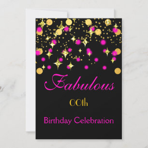 Invitation Fête d'anniversaire Hot Rose Gold Shimmer