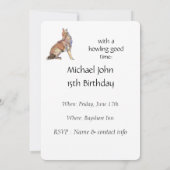 Invitation Fête d'anniversaire Howling Coyotes Fun (Dos)