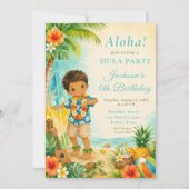 Invitation Fête d'anniversaire Hula (Devant)