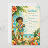 Invitation Fête d'anniversaire Hula (Devant)