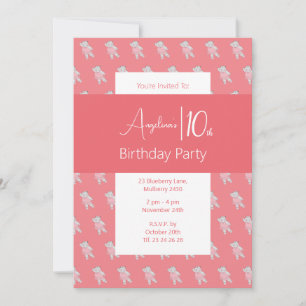 Invitation Fête d'anniversaire Illusima Ballerine Hippopotame