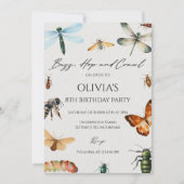 Invitation Fête d'anniversaire Insectes de la Nature  (Devant)