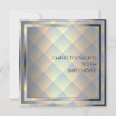 Invitation Fête d'anniversaire intelligente pour hommes Conce (Devant)