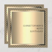 Invitation Fête d'anniversaire intelligente pour hommes Conce (Devant / Derrière)