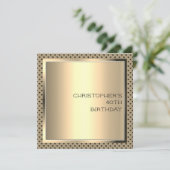 Invitation Fête d'anniversaire intelligente pour hommes Conce (Debout devant)