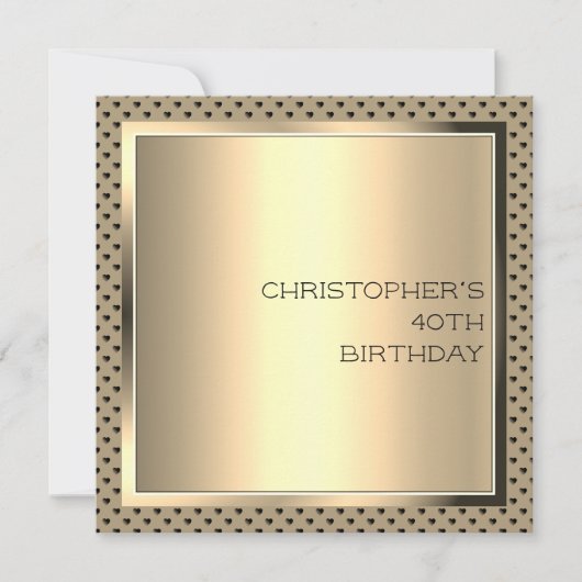 Invitation Fête d'anniversaire intelligente pour hommes Conce (Devant)