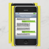 Invitation Fête d'anniversaire iParty téléphone intelligent (Devant / Derrière)