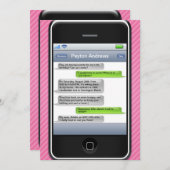 Invitation Fête d'anniversaire iParty téléphone intelligent (Devant / Derrière)