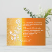 Invitation fête d'anniversaire jaune orange (Debout devant)