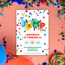 Fête d'anniversaire Jump Play Trampoline Park pour