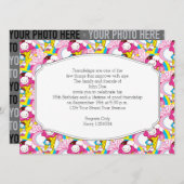 Invitation Fête d'anniversaire Kawaii Crème de glace Uber mig (Devant / Derrière)