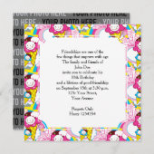 Invitation Fête d'anniversaire Kawaii Crème de glace Uber mig (Devant / Derrière)