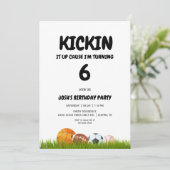 Invitation Fête d'anniversaire Kickin it Up (Debout devant)