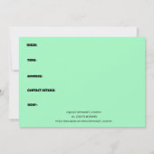 Invitation fête d'anniversaire KOALA (Dos)