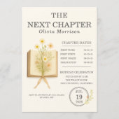 Invitation Fête d'anniversaire « Le prochain chapitre commenc (Devant)