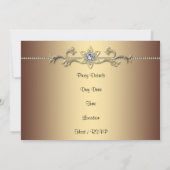 Invitation Fête d'anniversaire Léopard (Dos)