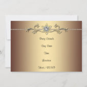 Invitation Fête d'anniversaire léopard de femme (Dos)