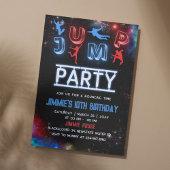 Invitation Fête d'anniversaire Lets Go Jump Glow