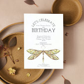 Invitation Fête d'anniversaire libellule