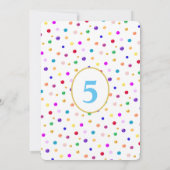 Invitation Fête d'anniversaire licorne mignonne (Dos)