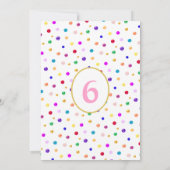 Invitation Fête d'anniversaire licorne mignonne (Dos)