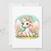 Invitation Fête d'anniversaire licorne personnalisable (Dos)