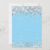 Invitation Fête d'anniversaire Light Blue Silver 10 ans (Dos)