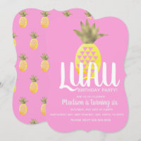 Fête d'anniversaire LUAU Ananas Tous Âges Feuille