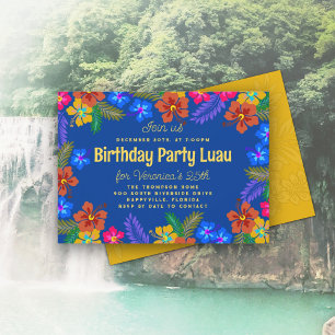 Invitation Fête d'anniversaire Luau hawaïen 