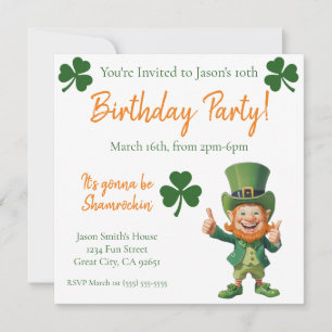 Invitation Fête d'anniversaire-Lutins
