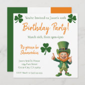 Invitation Fête d'anniversaire-Lutrin (Devant / Derrière)