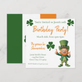 Invitation Fête d'anniversaire-Lutrin (Devant / Derrière)