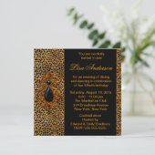 Invitation Fête d'anniversaire Luxueuse Léopard (Debout devant)