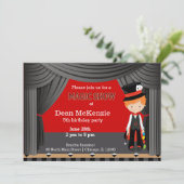 Invitation Fête d'anniversaire Magic Show (Debout devant)