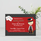 Invitation Fête d'anniversaire Magic Show (Debout devant)