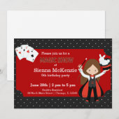 Invitation Fête d'anniversaire Magic Show (Devant / Derrière)