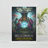Invitation Fête d'anniversaire magique de Pixie Wood (Debout devant)