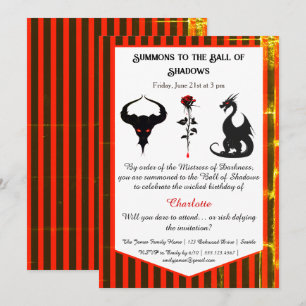 Invitation Fête d'anniversaire magique et mystérieux pour enf
