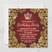 Invitation Fête d'anniversaire Mans King (Dos)