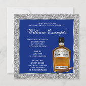 Invitation Fête d'anniversaire Mans Whiskey (Dos)