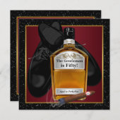 Invitation Fête d'anniversaire Mans Whiskey (Devant / Derrière)