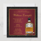 Invitation Fête d'anniversaire Mans Whiskey (Dos)
