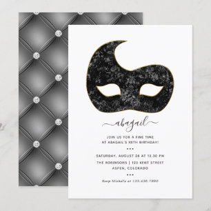 Invitation Fête d'anniversaire Mardi Gras