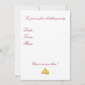 Invitation Fête d'anniversaire Marigold jaune Aquarelle Fleur (Dos)