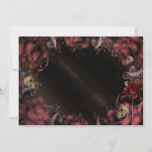 Invitation Fête d'anniversaire Marron Rouge Rouille Roses & C (Dos)