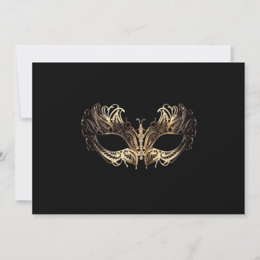 Invitation Fête d'anniversaire Masquerade (Dos)