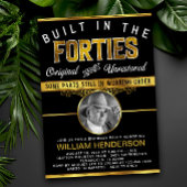 Invitation Fête d'Anniversaire Mens Funny Construit dans les 