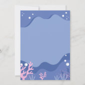 Invitation Fête d'anniversaire Mermaid personnalis (Dos)