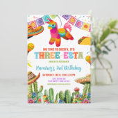 Invitation fête d'anniversaire mexicaine de trois ans (Debout devant)