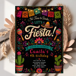 Invitation Fête d'anniversaire mexicaine Fiesta